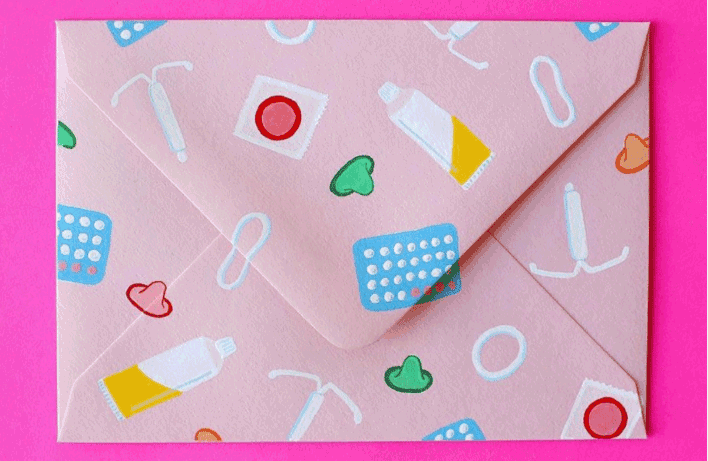 校園清新信紙信封設計制作  第2張